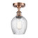 Ballston One Light Semi-Flush Mount in Antique Copper (405|516-1C-AC-G292)