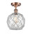 Ballston LED Semi-Flush Mount in Antique Copper (405|516-1C-AC-G122-8RW-LED)