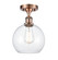 Ballston LED Semi-Flush Mount in Antique Copper (405|516-1C-AC-G122-8-LED)