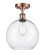 Ballston LED Semi-Flush Mount in Antique Copper (405|516-1C-AC-G122-10-LED)