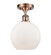 Ballston One Light Semi-Flush Mount in Antique Copper (405|516-1C-AC-G121-8)