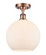 Ballston One Light Semi-Flush Mount in Antique Copper (405|516-1C-AC-G121-10)