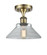 Ballston One Light Semi-Flush Mount in Antique Brass (405|516-1C-AB-G132)