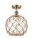 Ballston One Light Semi-Flush Mount in Antique Brass (405|516-1C-AB-G122-10RB)