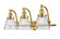 Franklin Restoration Three Light Bath Vanity in Satin Gold (405|515-3W-SG-G62)
