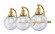 Franklin Restoration LED Bath Vanity in Satin Gold (405|515-3W-SG-G204-8-LED)