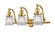 Franklin Restoration LED Bath Vanity in Satin Gold (405|515-3W-SG-G182S-LED)
