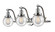 Franklin Restoration LED Bath Vanity in Polished Chrome (405|515-3W-PC-G204-6-LED)