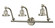 Franklin Restoration LED Bath Vanity in Matte Black (405|515-3W-BK-LED)