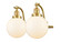 Franklin Restoration Two Light Bath Vanity in Satin Gold (405|515-2W-SG-G201-8)