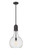 Auralume One Light Mini Pendant in Matte Black (405|492-1S-BK-G584-12)