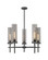 Downtown Urban Five Light Chandelier in Weathered Zinc (405|471-5CR-WZ-G471-12SM)