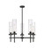 Downtown Urban Five Light Chandelier in Weathered Zinc (405|471-5CR-WZ-G471-12CL)