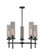 Downtown Urban Five Light Chandelier in Matte Black (405|471-5CR-BK-G471-12SM)