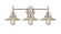 Caden LED Bath Vanity in Satin Nickel (405|447-3W-SN-G2)