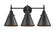 Caden LED Bath Vanity in Matte Black (405|447-3W-BK-M13-BK-LED)