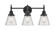 Caden LED Bath Vanity in Matte Black (405|447-3W-BK-G64-LED)