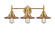 Caden Three Light Bath Vanity in Brushed Brass (405|447-3W-BB-M4-BB)