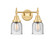 Caden Two Light Bath Vanity in Satin Gold (405|447-2W-SG-G54)