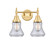 Caden Two Light Bath Vanity in Satin Gold (405|447-2W-SG-G192)