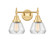 Caden LED Bath Vanity in Satin Gold (405|447-2W-SG-G172-LED)
