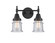 Caden Two Light Bath Vanity in Matte Black (405|447-2W-BK-G184S)