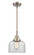 Caden One Light Mini Pendant in Brushed Satin Nickel (405|447-1S-SN-G72)