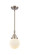 Caden LED Mini Pendant in Brushed Satin Nickel (405|447-1S-SN-G201-6-LED)