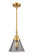 Caden One Light Mini Pendant in Satin Gold (405|447-1S-SG-G43)