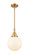 Caden LED Mini Pendant in Satin Gold (405|447-1S-SG-G201-8-LED)