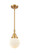 Caden LED Mini Pendant in Satin Gold (405|447-1S-SG-G201-6-LED)
