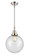 Caden LED Mini Pendant in Polished Nickel (405|447-1S-PN-G204-10-LED)
