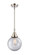 Caden One Light Mini Pendant in Polished Nickel (405|447-1S-PN-G202-8)