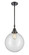 Caden One Light Mini Pendant in Matte Black (405|447-1S-BK-G202-12)