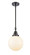 Caden LED Mini Pendant in Matte Black (405|447-1S-BK-G201-8-LED)