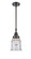 Caden One Light Mini Pendant in Matte Black (405|447-1S-BK-G184)