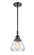 Caden LED Mini Pendant in Matte Black (405|447-1S-BK-G172-LED)