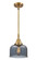Caden LED Mini Pendant in Brushed Brass (405|447-1S-BB-G73-LED)