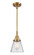 Caden One Light Mini Pendant in Brushed Brass (405|447-1S-BB-G64)