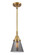 Caden LED Mini Pendant in Brushed Brass (405|447-1S-BB-G63-LED)