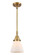 Caden LED Mini Pendant in Brushed Brass (405|447-1S-BB-G61-LED)