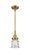 Caden LED Mini Pendant in Brushed Brass (405|447-1S-BB-G184S-LED)