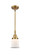 Caden One Light Mini Pendant in Brushed Brass (405|447-1S-BB-G181S)