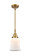 Caden One Light Mini Pendant in Brushed Brass (405|447-1S-BB-G181)