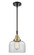 Caden LED Mini Pendant in Black Antique Brass (405|447-1S-BAB-G72-LED)