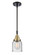 Caden LED Mini Pendant in Black Antique Brass (405|447-1S-BAB-G54-LED)