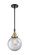 Caden LED Mini Pendant in Black Antique Brass (405|447-1S-BAB-G202-8-LED)