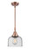 Caden LED Mini Pendant in Antique Copper (405|447-1S-AC-G74-LED)