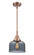 Caden One Light Mini Pendant in Antique Copper (405|447-1S-AC-G73)