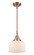 Caden LED Mini Pendant in Antique Copper (405|447-1S-AC-G71-LED)